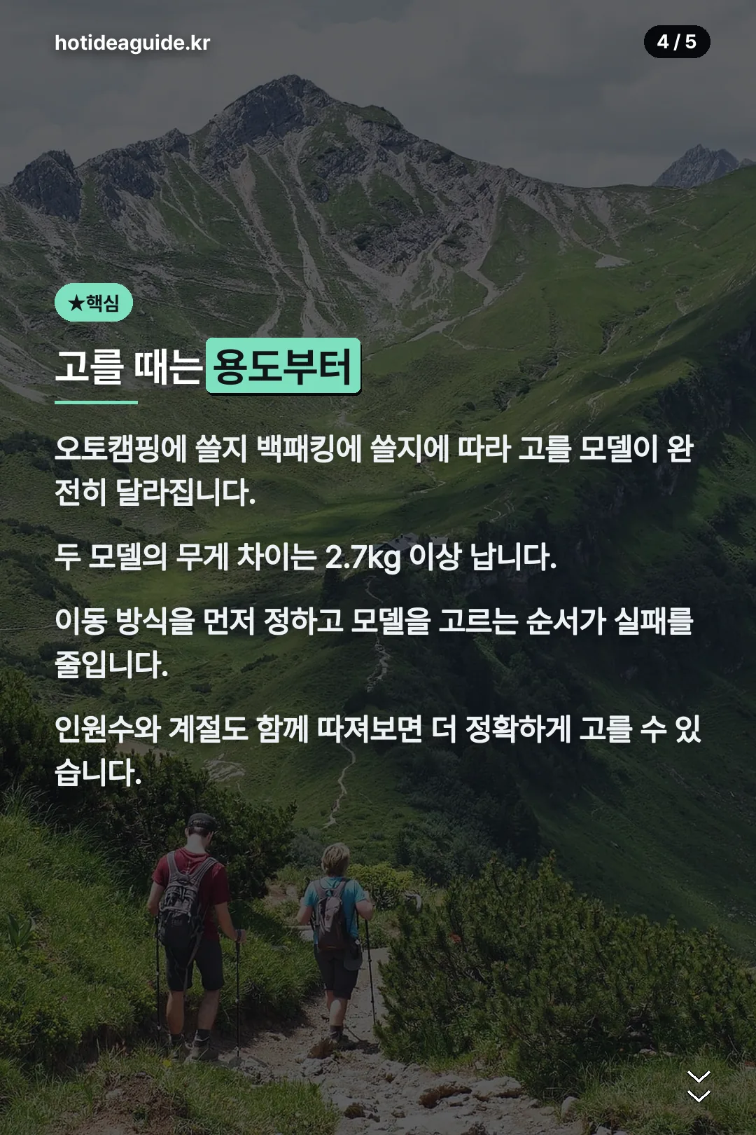 고를 때는 용도부터 핵심