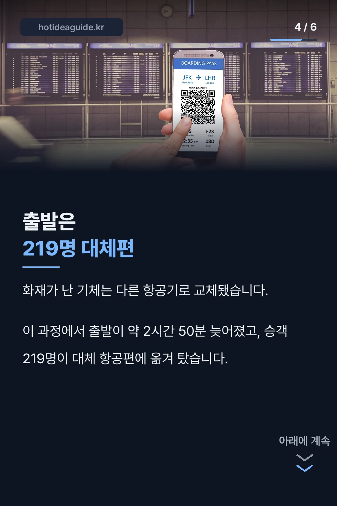 219명 대체편 지연