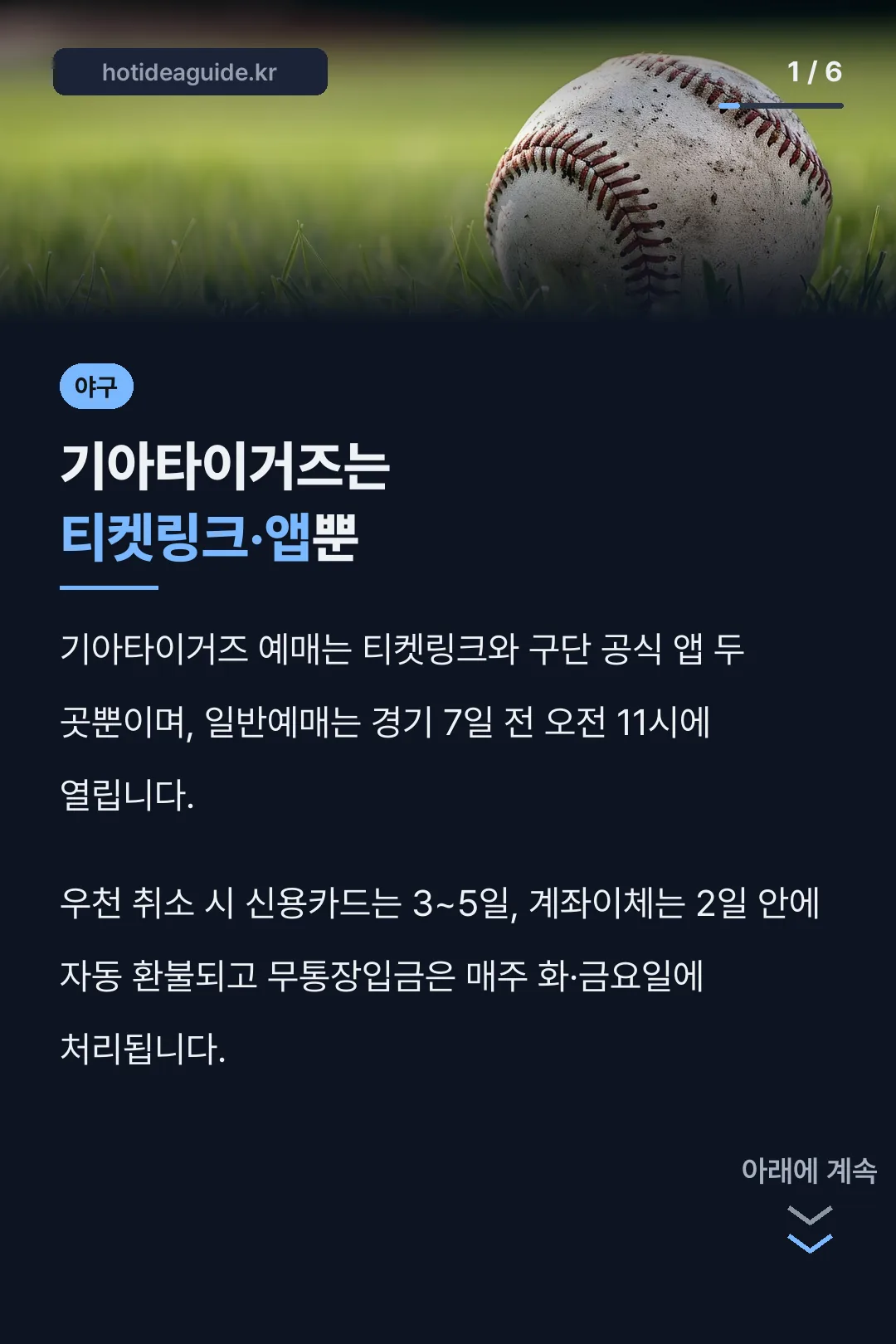 기아타이거즈는 티켓링크·앱뿐