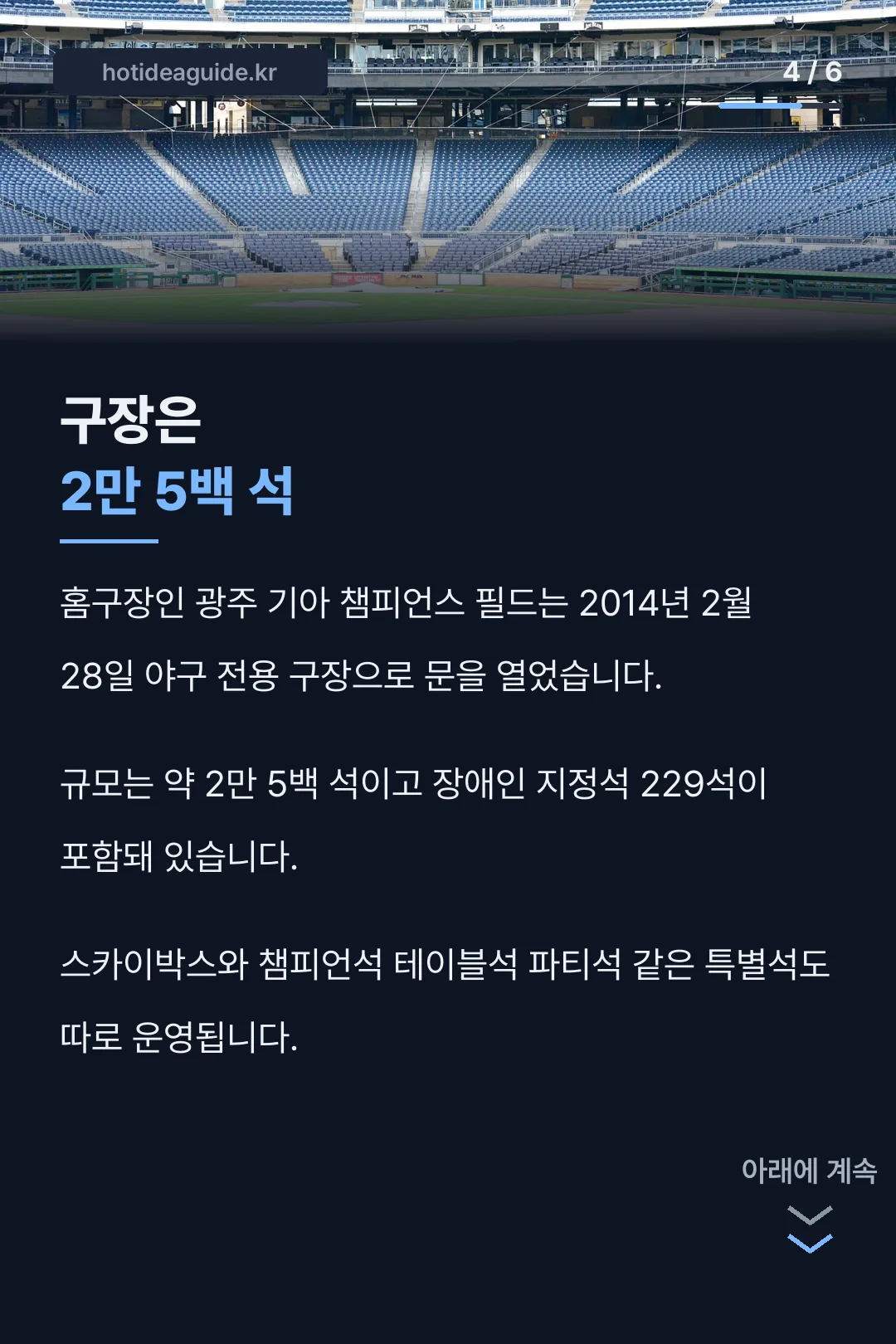 챔피언스 필드 규모