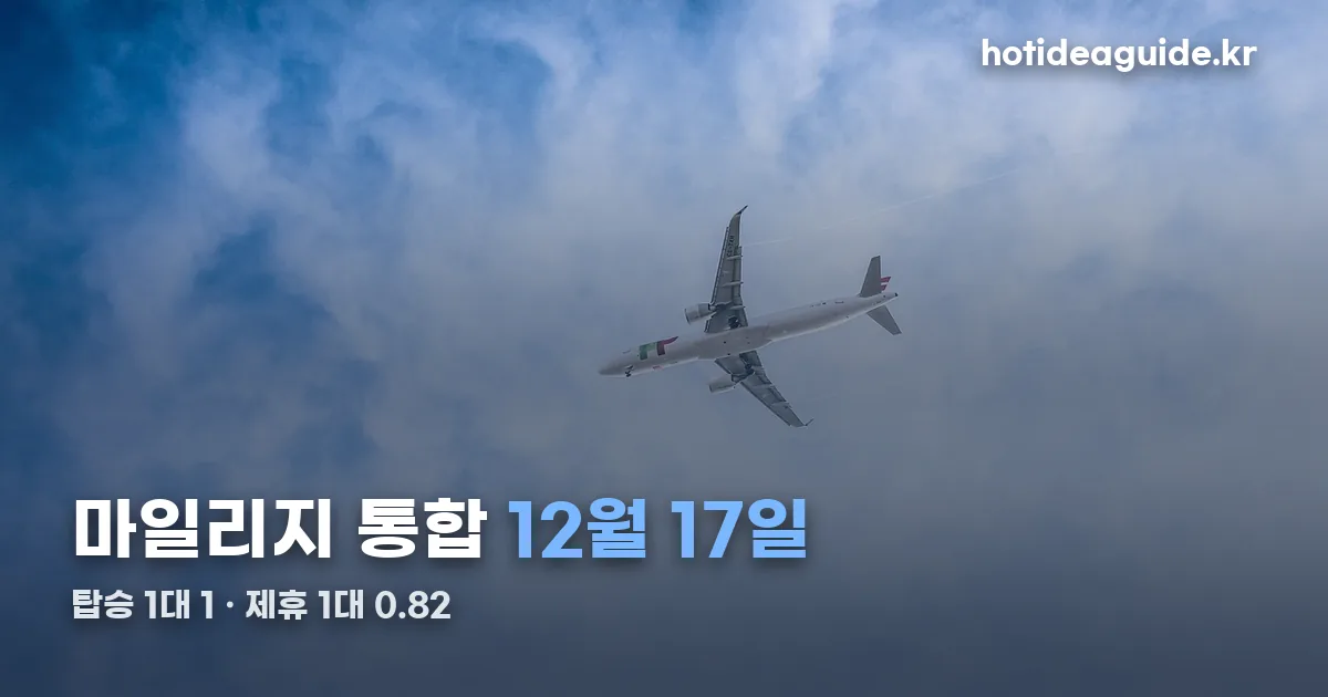 대한항공 아시아나 마일리지 통합 시기 정리 썸네일