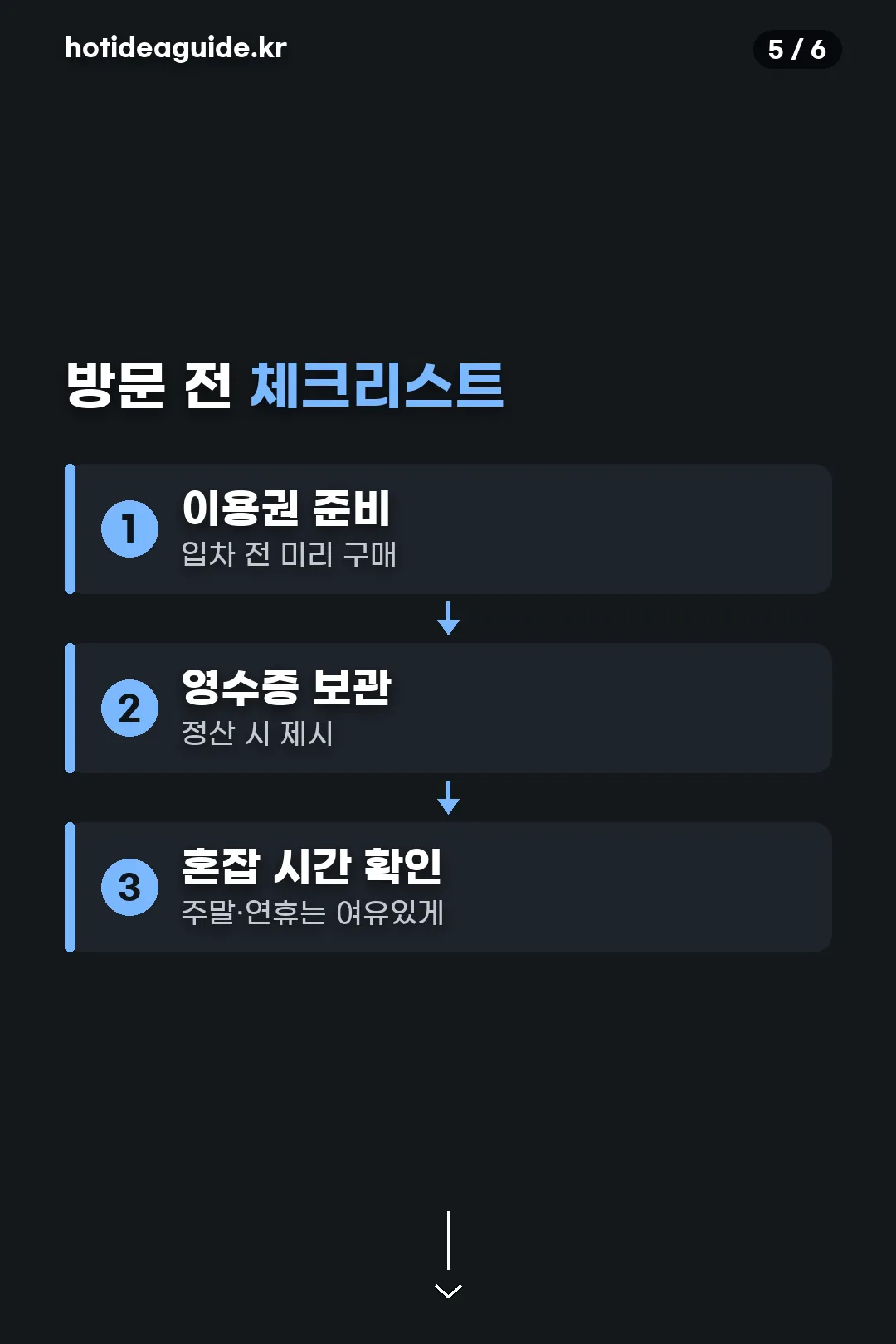방문 전 체크리스트