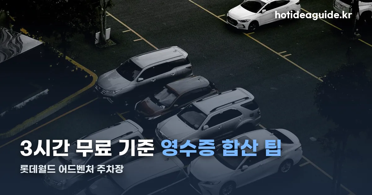 롯데월드 어드벤처 주차장 정리 썸네일