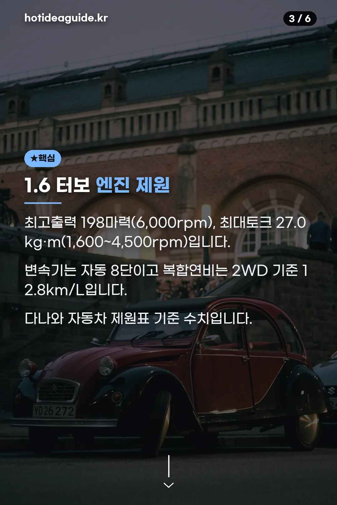 1.6 터보 엔진 제원