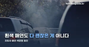 자동차 매연 색깔별 원인 — 흰색도 다 괜찮은 게 아닙니다