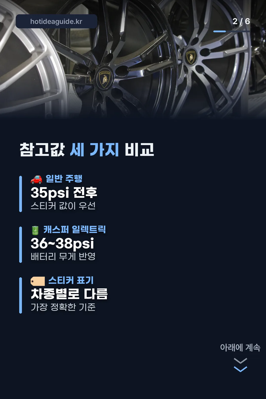 참고값 세 가지 비교