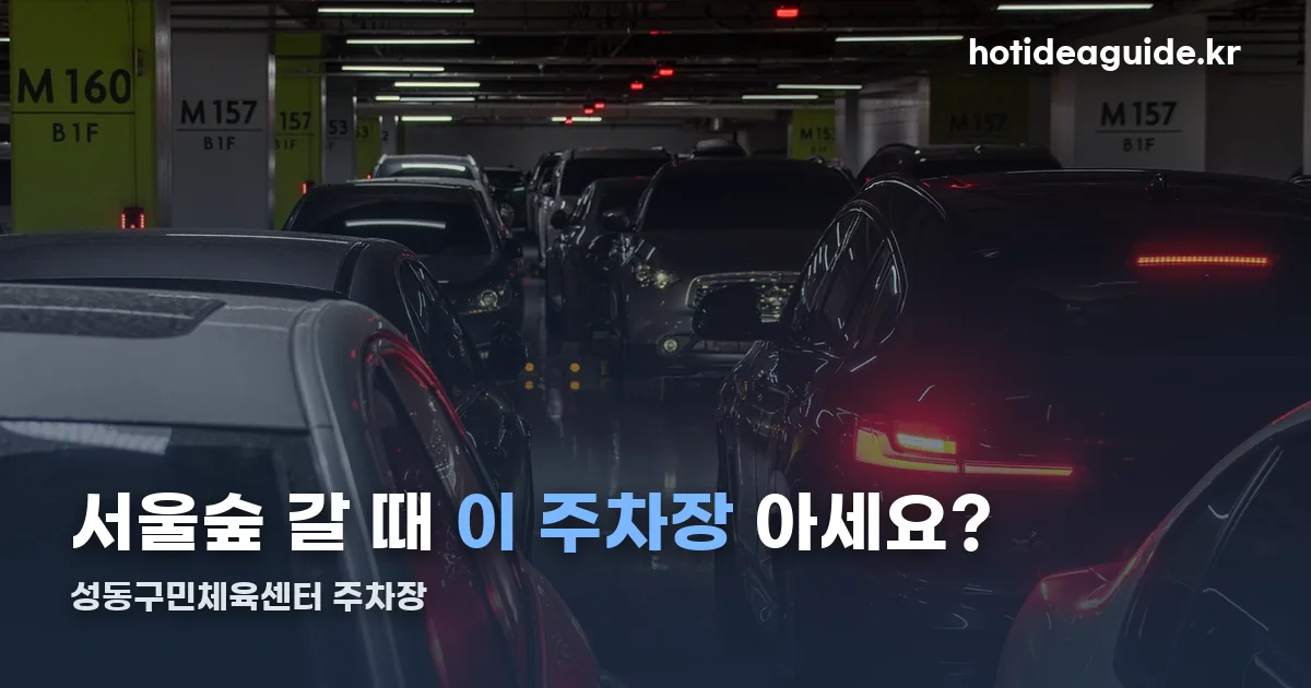 성동구민체육센터 주차장 정리 썸네일
